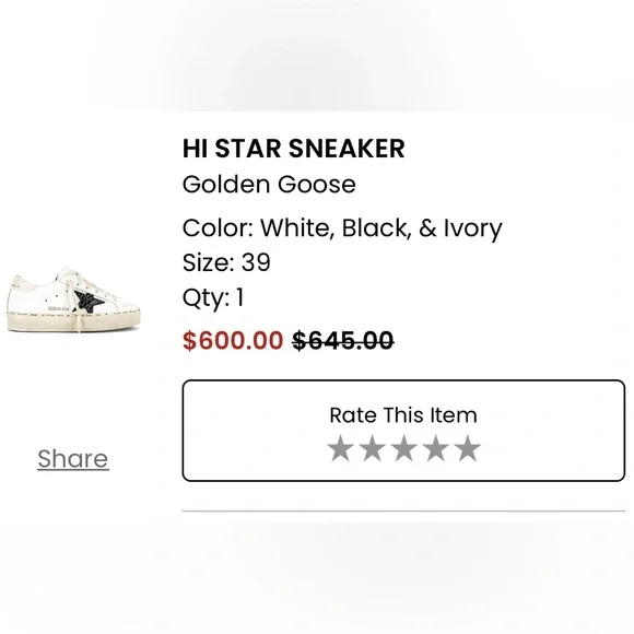 HI STAR SNEAKER Golden Goose - Picture 9 of 10